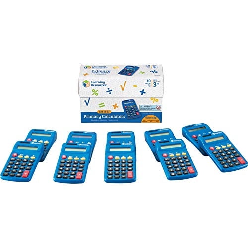 Calculadora primaria Learning Resources 10 piezas calculadoras solares básicas