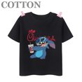 thumbnail image 3 of 2024 Disney Anime Stitch Moda Verano Niños Múltiples Dibujos Animados Algodón Camisetas Cuello Redondo Casual Manga Corta Estampado Patrón, 3 of 5