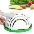 thumbnail image 1 of Easy Salad Maker - Simple Make A Salad Quick And Easy Cutter Dish Bowl Innovative Living II-245, 1 of 3
