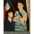 thumbnail image 3 of Tadeusz Makowski 15x18 Black Modern Framed Museum Art Print Titled - Two Children with a French Flag (1920), 3 of 5