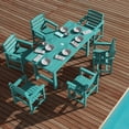 thumbnail image 2 of LOYALICE 7 PC Outdoor Patio Furniture Set, Patio Dining Sets, 6 Chairs and 1 Table, Turquoise, 2 of 10