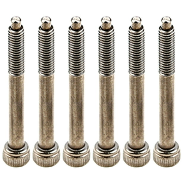 6 tornillos de níquel para puente de bajo eléctrico, monturas de puente, sistema de trémolo, tornillos fijos