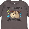 thumbnail image 4 of Inktastic My Granny Loves Me with Sloth and Hearts Boys or Girls Long Sleeve Toddler T-Shirt, 4 of 5