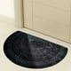 thumbnail image 1 of Alfombrillas antideslizantes de medio círculo para puerta, alfombras de baño de secado rápido, alfombrilla de puerta de entrada interior semiredonda Negro 50x80cm Macarena Alfombra de baño, 1 of 8