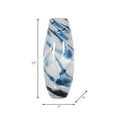 thumbnail image 2 of Elegant Swirl Pattern Glass Vase for Living Room and Home Decor - Decorative Flower Vase for Kitchen, Bedroom, or Office Bookcase - House Accent for Table and Desk Decor - 17", Blue & White, 2 of 10