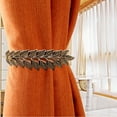thumbnail image 5 of PRETXORVE Curtain Tiebacks, Curtain Tiebacks, Curtain Ties for Drapes, Alloy Leaf Curtain Tie Backs, Modern Curtain Holdbacks for Thin or Thick Home & Office Window Draperies 1Pc, 5 of 6