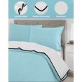 thumbnail image 4 of Quilts Twin Size, Pure Aqua Blue Soft Comforter Bedding Set for Bed, Modern Solid Color Minimalist Art Lightweight Quilted Bedspread with Pillow Cover(2 Pieces) for All Season, 68x86 Inch, 4 of 7