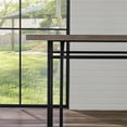 thumbnail image 2 of Table Moderne en Placage de Hickory Gris de 60 Po avec Pieds en Métal Noir, 2 of 13