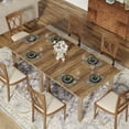 thumbnail image 2 of Finmind 39.4 Inches Square Dining Table for 4 People, Wooden Kitchen Table Small Dinner Table with Oak Finish Top and Solid Wood Legs, Grayish-Brown (Only Table), 2 of 5