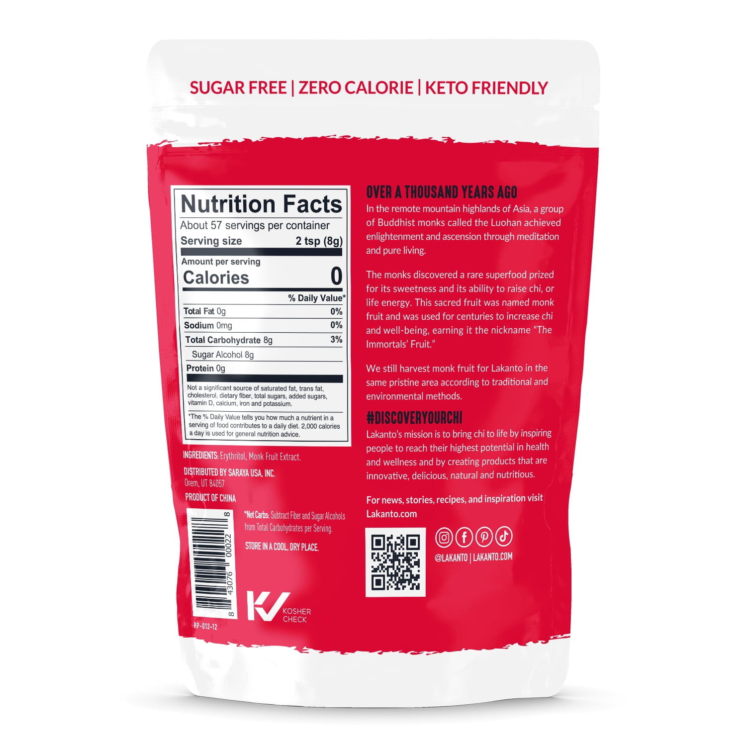 Lakanto Classic Monk Fruit Sweetener - White Sugar Substitute, Zero Calorie, Keto Diet Friendly, Zero Net Carbs, Zero Glycemic, Baking, Extract, Sugar Replacement (Classic White - 1 lb)