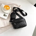 thumbnail image 1 of Bolsos cruzados para mujer, bolsos de moda para mujer, bolso cuadrado pequeño informal (negro), 1 of 8