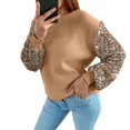 thumbnail image 5 of LYXSSBYX Women Fall Sweaters for Women 2022 Hot Sale Clearance Women's O-Neck Loose Solid Color Temperament Long Sleeve Sexy Knitting Tops Sweater, 5 of 9