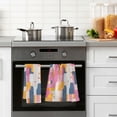 thumbnail image 4 of Yayeee 100% Cotton Hand Towels for Bathroom 16" x 28" Soft Absorbent Kitchen Towel, Art Geometric, 4 of 7
