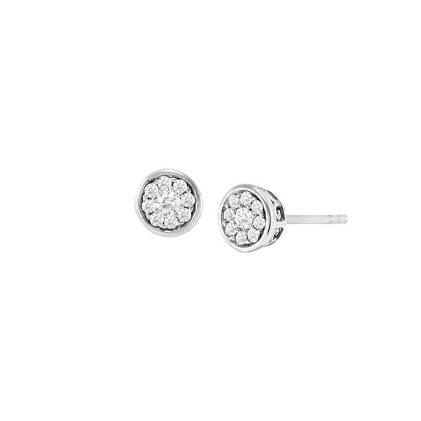 Women's 1/4 ct Lab Grown Diamond Stud Earrings in Sterling Silver