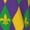 Mardi Gras, variant on Mardi Gras1 print women's scoop neck, loose-fit workout tank tops for the gym.