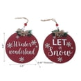 thumbnail image 2 of Christmas Flat Round Ornament With Text  - Set of 2, 2 of 3