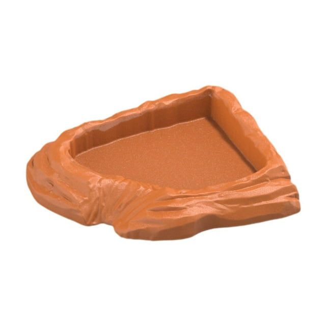 Bebedero para tortugas, alimento para reptiles, adorno para acuario, decoración de hábitat, agua para tortugas Marrón