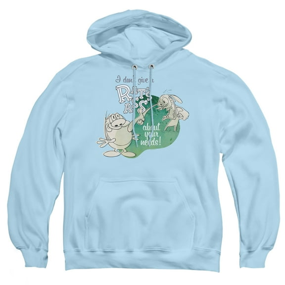Ren And Stimpy I Don't Care About Your Needs! Unisex Adult Pull-Over Hoodie