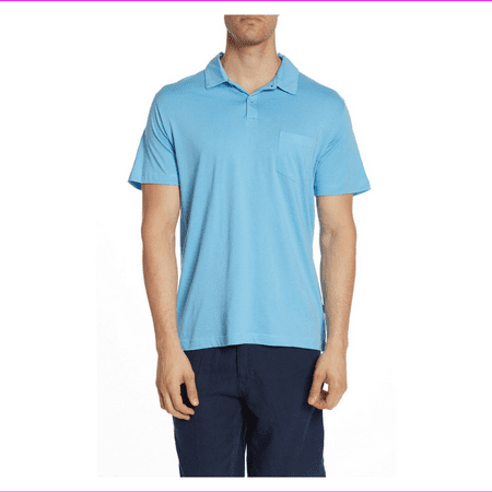 Onia Eric Polo Shirt, Vintage Blue, Size S, MSRP $75