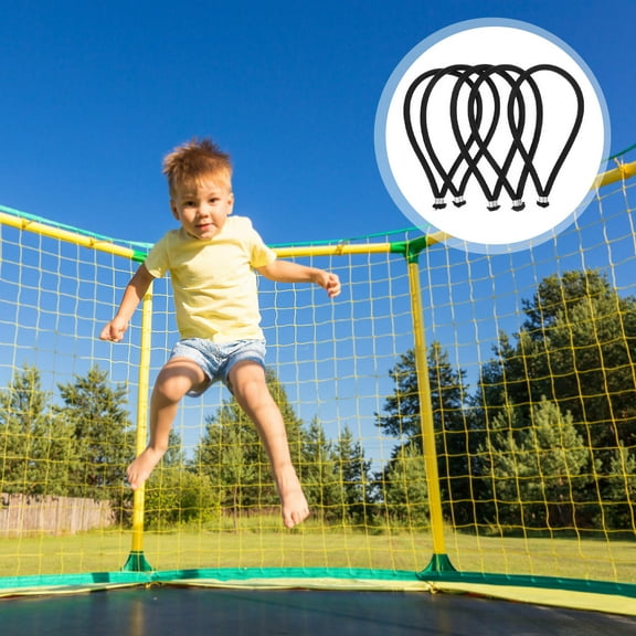 Niceauty 5Pcs Trampoline Replacement Bungee Cord Black Durable Outdoor Elastic Rope