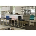 thumbnail image 2 of Velvet Counter Stool | Upholstered Kitchen Bar Stool | Metal Base, 2 of 6