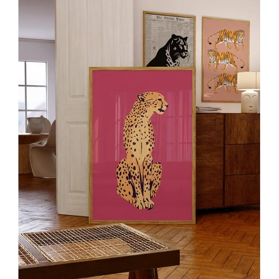 Cheetah Print-Maximalist Decor-Jaguar Wall Art-Big Cat Prints-Trendy Wall Art-Leopard Wall Art-Retro Wall Art-Animal Posters-Wall Art Prints Wall Art, Modern Wall Decor, 8x12 UNFRAMED
