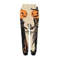 thumbnail image 4 of Womens Halloween Outfit Cotton Sweatpants Midweight Warm Cozy Elastic Waist Drawstring Loose Sports Pants (XL, Multicolor 12), 4 of 4