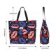 thumbnail image 5 of Easygdp American With Lips Bolsas Tote para Mujer, Bolsos de Hombro para Viaje, Bolsos de Mano de Gran Capacidad para Compras y Trabajo, 5 of 8