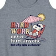 thumbnail image 3 of Peanuts - Hard Work - Women's Racerback Tank Top, 3 of 6