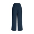 thumbnail image 5 of Miluxas Sweatpants for Women Loose Casual Drawstring Trousers Elastic Band Straight Leg Athletic Pants with Pockets Navy, 5 of 7