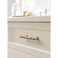 thumbnail image 4 of Goo-Ki Antique Brass Cabinet Handles of 3''(76mm) Hole Center, Zinc Alloy Cabinet Pulls for Drawer,Dresser,Cupboard Wardrobe Cabinet,6 Pack, 4 of 7