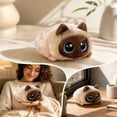 thumbnail image 5 of Cute Round Cat Plush Toy Soft Fluffy Kitten Stuffed Animal with Big Eyes for Stress Relief and gifts, 5 of 5