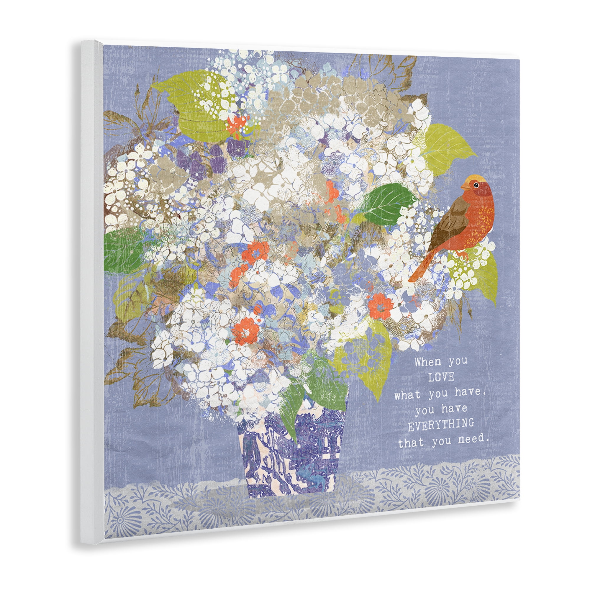 Stupell Industries Floral Inspiration On Love Wall Plaque Art, design by Suzanne Nicoll