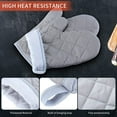 thumbnail image 4 of Dalrosia 2PCS Oven Mitts Quilted Terry Cloth Lining Heat Resistant Dalrosia Kitchen Gloves Thick Hot Polyester Cotton Oven, 4 of 7