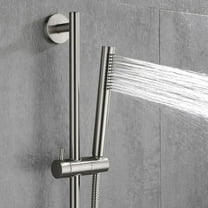 26" Matte Black Handheld Shower Kit - Adjustable Slide Bar with 60" Hose, Solid Brass Construction for Bathroom Upgrades