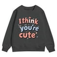thumbnail image 4 of Baby Valentines Day Outfit Girl Crewneck Sweatshirt Lover Heart Letter Print Long Sleeve Pullover Girls Sweatshirt for Boy 18-24 Months, 4 of 4