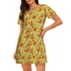 thumbnail image 1 of Fotbe Crab Lobster Bata de Dormir para Mujer con Estampado, Camisón de Algodón de Manga Corta, Ropa de Dormir Casual, 1 of 6