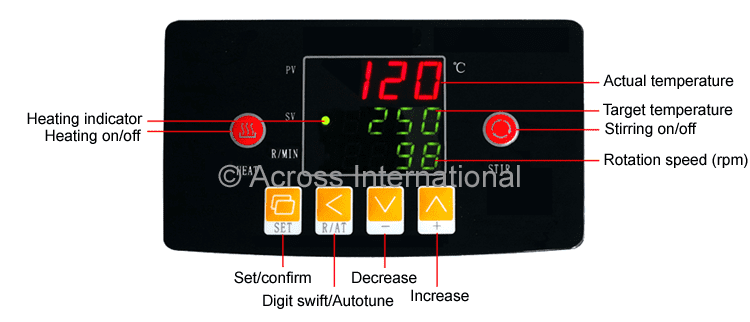 Across International DigiM 2L 300°C 1200 RPM PID Controlled Digital Heating Mantle
