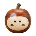 thumbnail image 1 of Adorno de manzana pequeña, estante de tallado artístico, estatua de madera tallada a mano de imitación de fruta para fotografía, Navidad e, 1 of 9