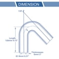 thumbnail image 3 of 1 Pcs 8mm/ 0.31" ID 120mm/4.72" Lenght 135 Degrees Black Car Silicone Hose Coolant Hose Universal, 3 of 7
