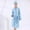 Blue, variant on Bathrobe for Women, Plaid Fleece Hooded Drying Absorbent Sleepwear and Robe for Women