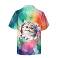 thumbnail image 2 of Funny Watercolor Adorable Exotic Shorthair Peeking Through Torn Paper Effect Hawaiian Shirt Breathable Summer Unisex Merch Cat Lover Kitten Owner Gifts - 00026, 2 of 6