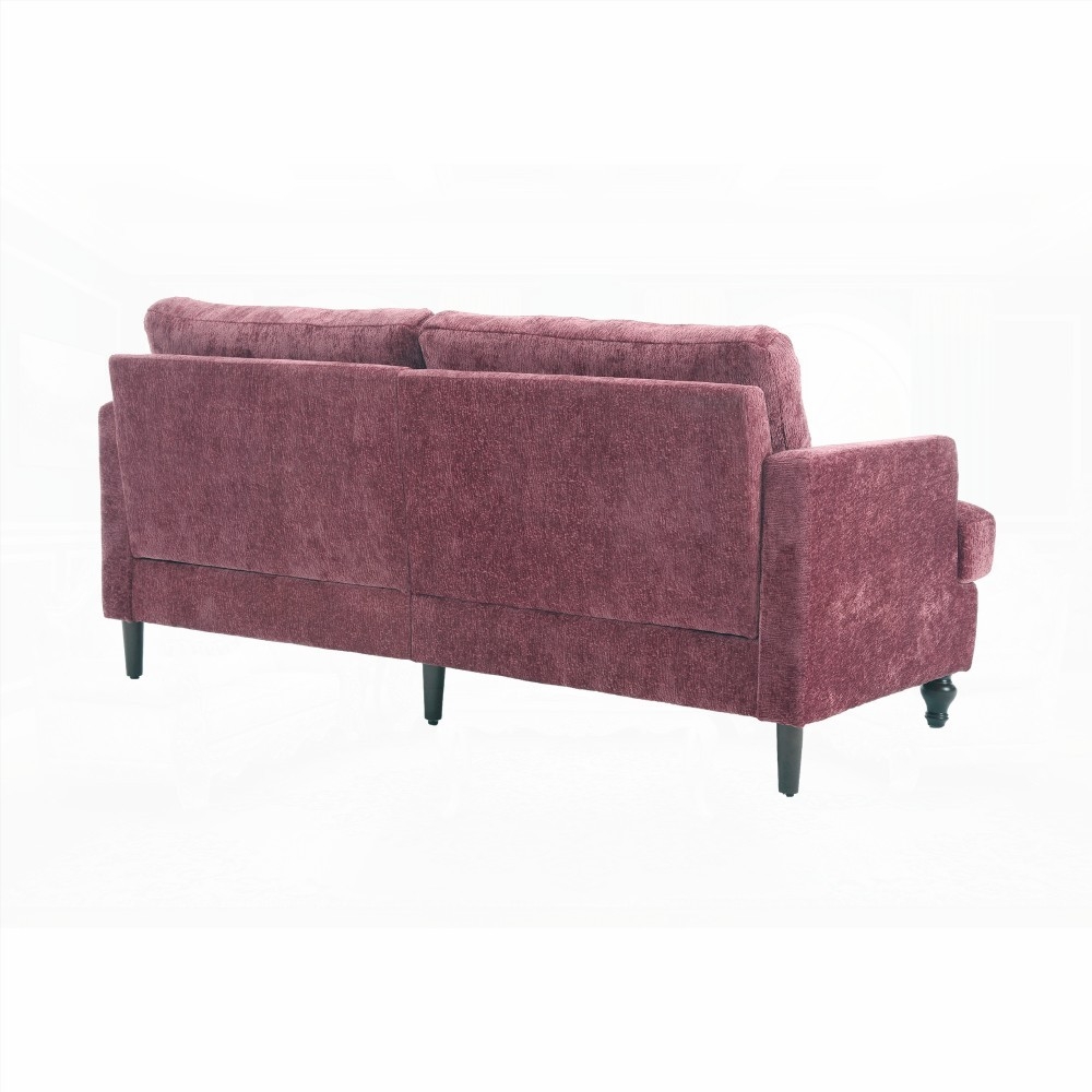 Chenille Fabric Loveseat Sofa - Sturdy & Breathable, 2-Seat for Living Room