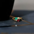 thumbnail image 6 of Rosec Jewels Natural Ruby Emerald Heart Promise Ring (AAA Quality) - Toi Et Moi Ring for Women - Ready to Gift for Valentines Day, 14K Yellow Gold, US 3.50, 6 of 9