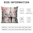 thumbnail image 5 of Nawypu  Pillow Covers  Oil Painting Paris European City Landscape France Eiffel Tower Pillow Cases Home Decorative Flower Square Pillowcases, 5 of 5