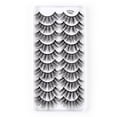 thumbnail image 2 of 10 Pairs False Eyelashes Cat-eyes Natural 3D Fluffy Eyelashes Extension Dense Y603, 2 of 2
