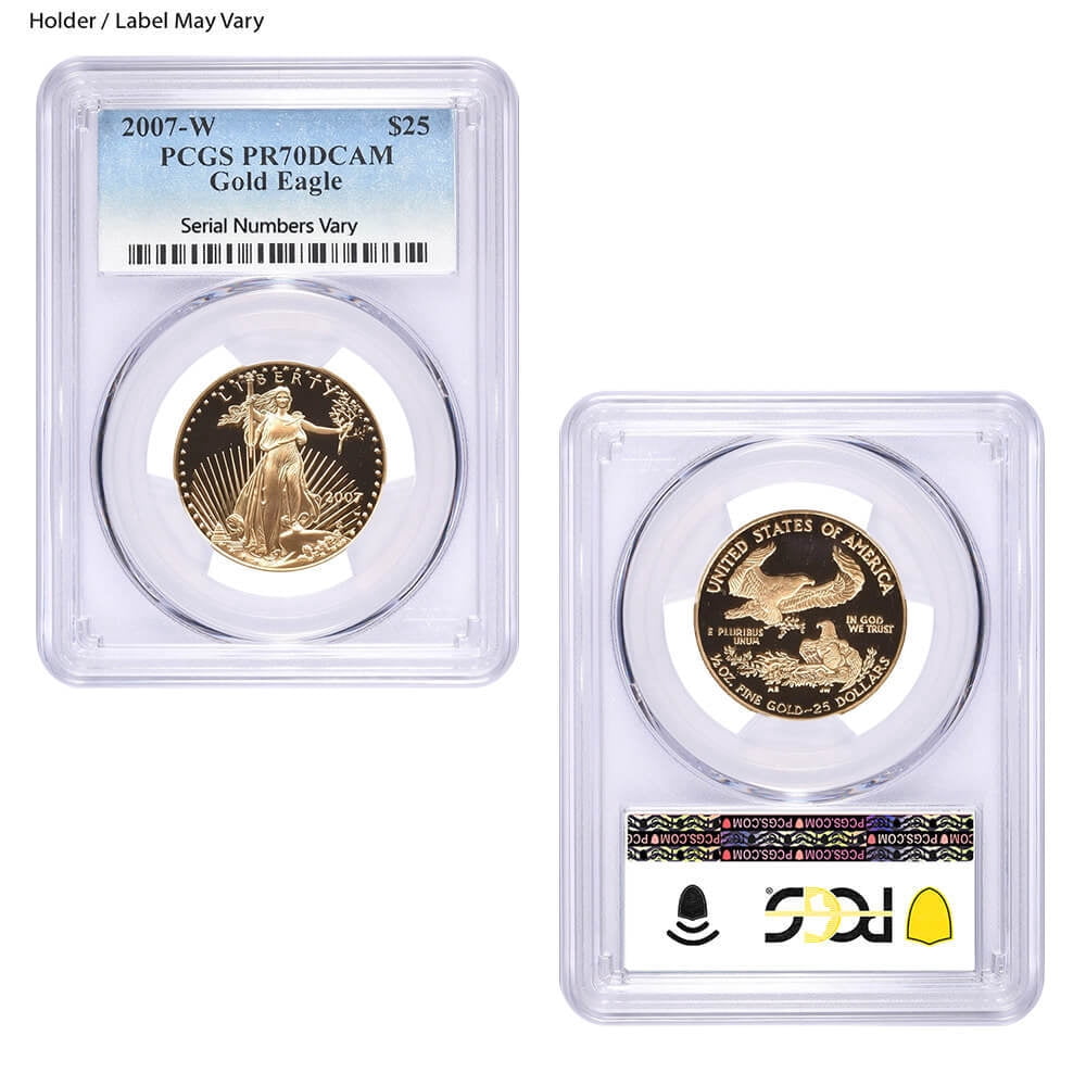1/2 oz $25 Proof Gold American Eagle NGC/PCGS PF 70 (Random Year)