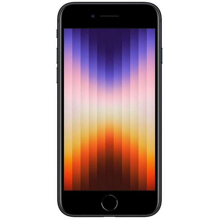 Restored Apple iPhone SE 3 64GB Midnight, LTE, Straight Talk
