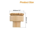 thumbnail image 2 of Uxcell 3pcs perillas de ratán redondas de madera con tornillos, color madera, 2 of 4