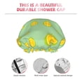 thumbnail image 4 of Cute Light Green Durian Shower Cap, Reusable Bath Hair Hat for all Hair Lengths Hair Cover with Elastic Band Double Waterproof Layers Bathing Hat, 4 of 5